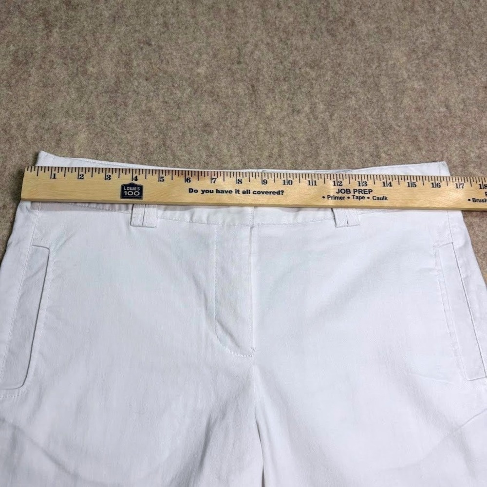 Bette & Court Golf Shorts Womens 10 White Cotton Bermuda Preppy Coastal Classic - Picture 4 of 10
